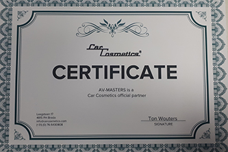 Сертификат об обучении PDR AV-Masters