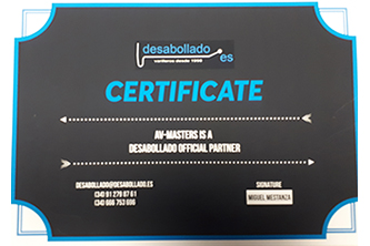 Сертификат об обучении PDR AV-Masters